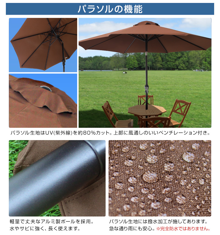 ガーデンパラソル 2.7m スタンドセットA | 工具・DIY | WEIMALL