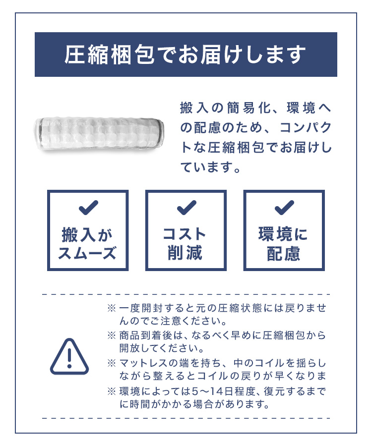 高密度ボンネルコイル マットレス【三つ折り】 (シングル) (厚さ