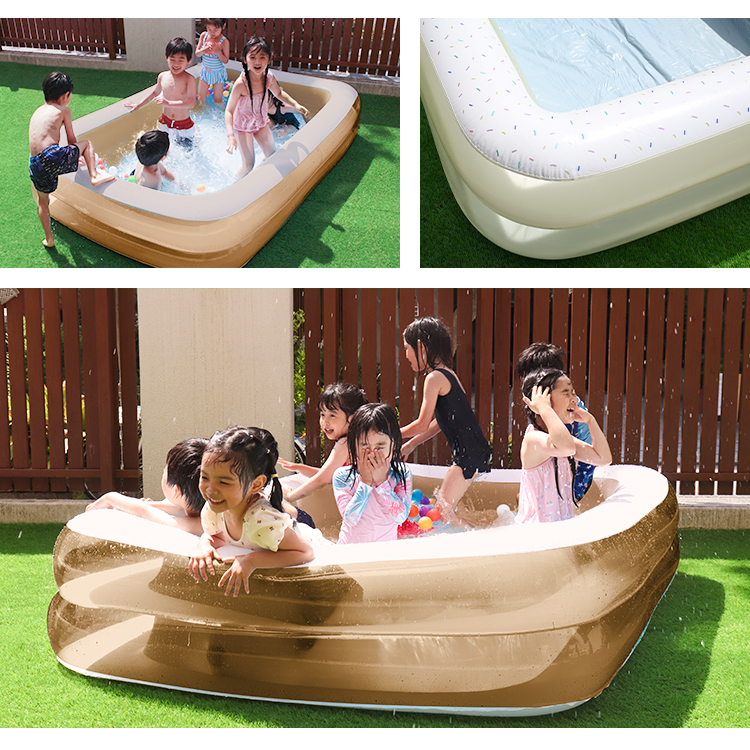 Amazon | ビニールプール 大型 家庭用プール 2M 380x185x60cm