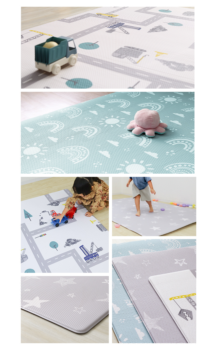 プレイマット 抗菌 もちもち PVCマット (130×190cm) クッションマット